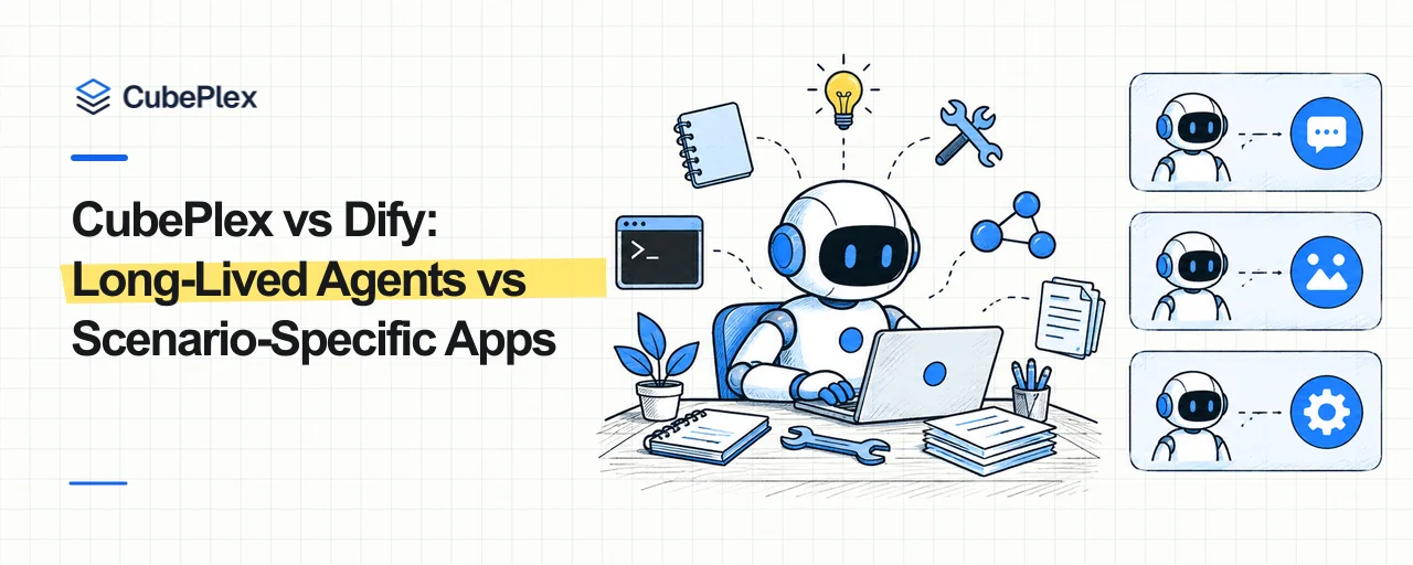 CubePlex vs Dify: Long-Lived Agents vs Scenario-Specific Apps