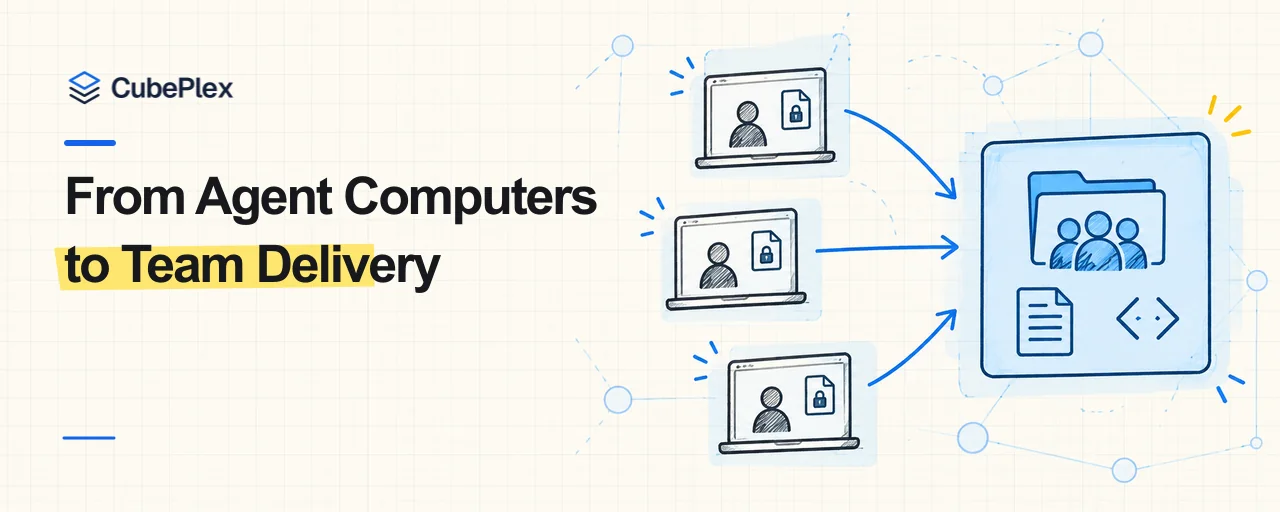 From Agent Computers to Team Delivery: QM and CubePlex