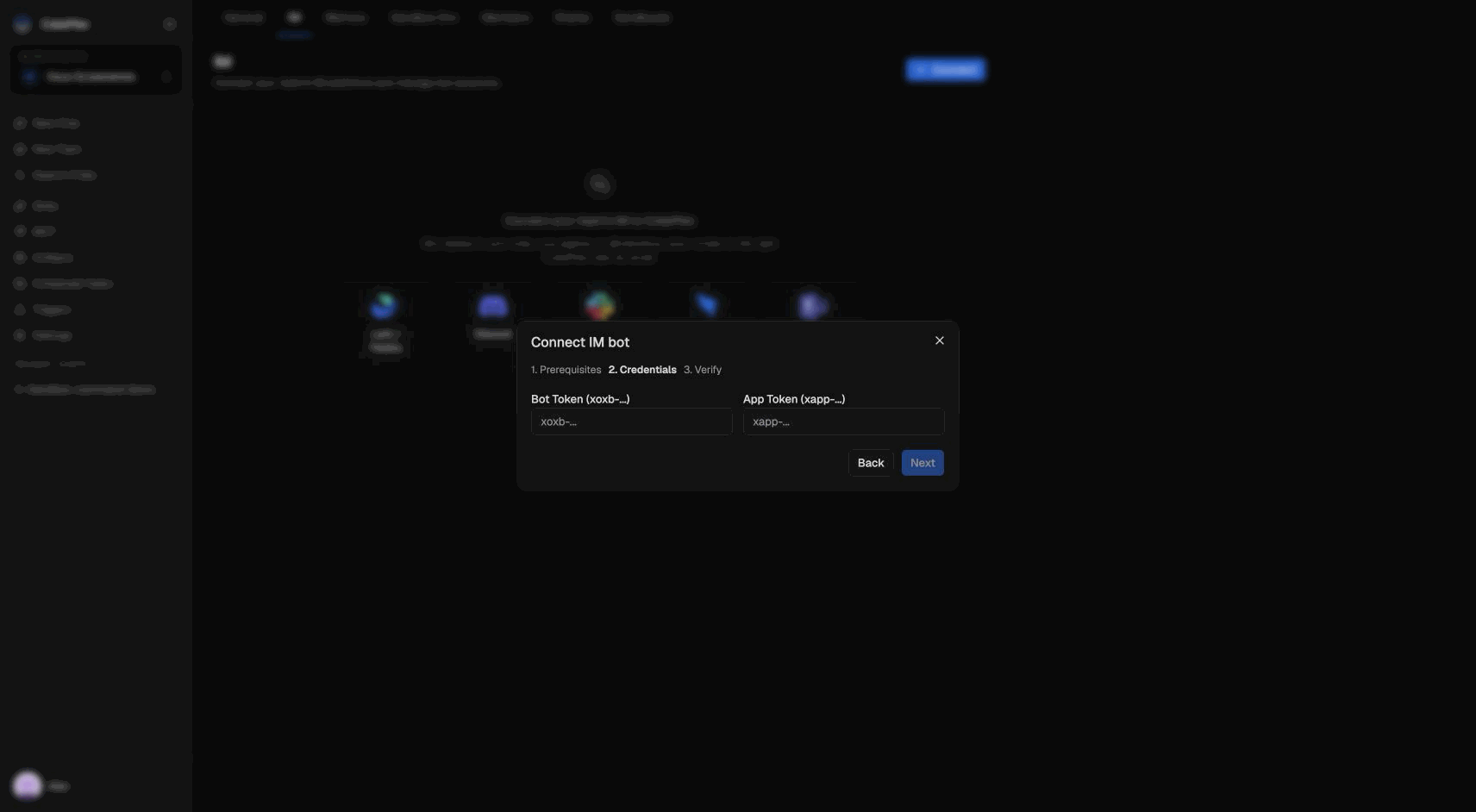 CubePlex Slack account connection form