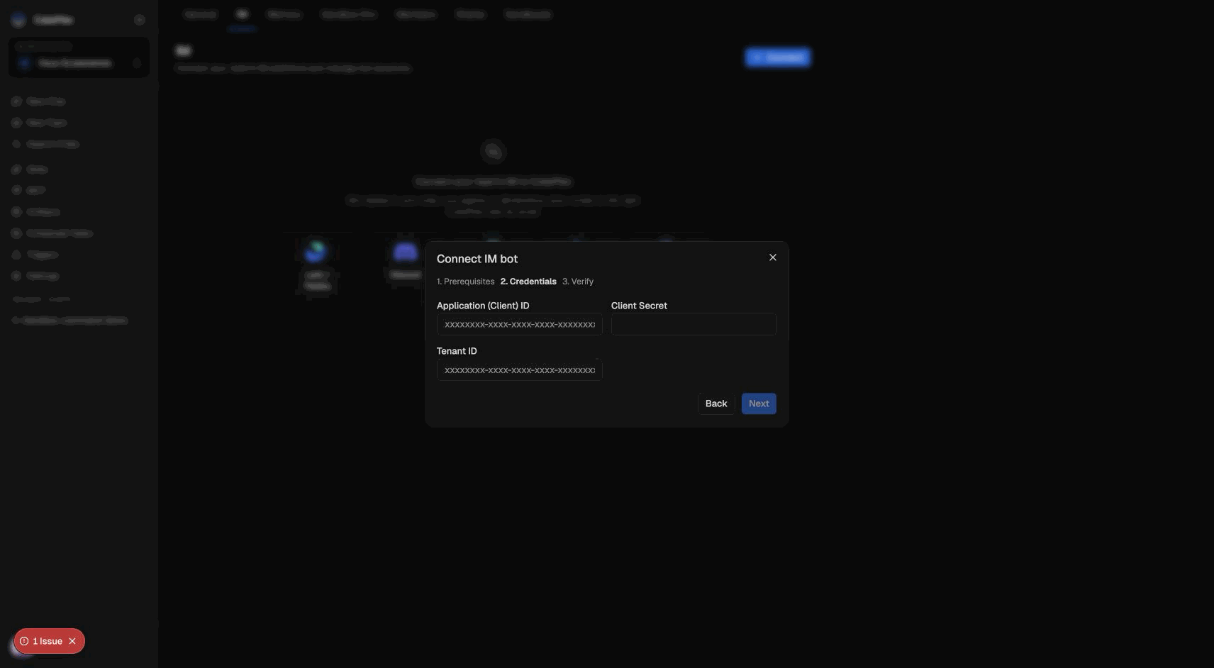 CubePlex Teams account connection form